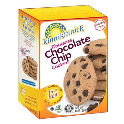 Kinnikinnick - Montanas Chocolate Chip Cookies - Gluten Free and Allergy Friendly, Vegan Cookies - 8 oz. Box