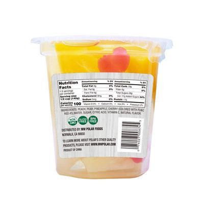 MW Polar Snack Cup, Mixed Fruits in Light Syrup, 7 Ounce (Pack of 12)