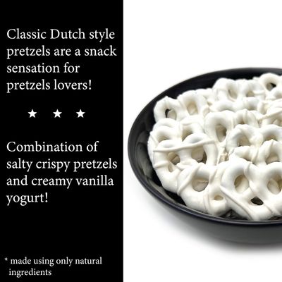 Vanilla Yogurt Covered Pretzels Snack, Salty Mini Pretzels Dipped in Sweet Vanilla Yogurt, 12 Ounce Bag