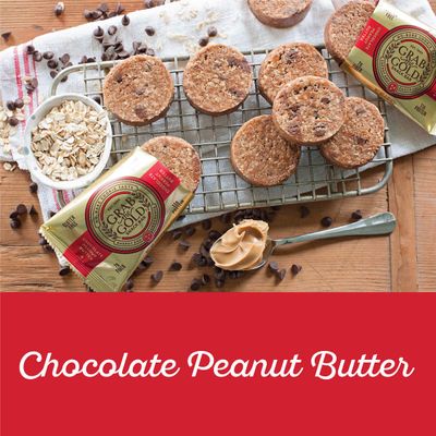 Snack Bars by Grab The Gold - Organic, Gluten Free, Vegan, Kosher, &amp; Dairy Free - 11g of Protein - Chocolate Peanut Butter (4 Count)