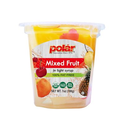 MW Polar Snack Cup, Mixed Fruits in Light Syrup, 7 Ounce (Pack of 12)