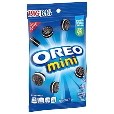 Oreo Mini Chocolate Sandwich Cookies Big Bag, 3 oz