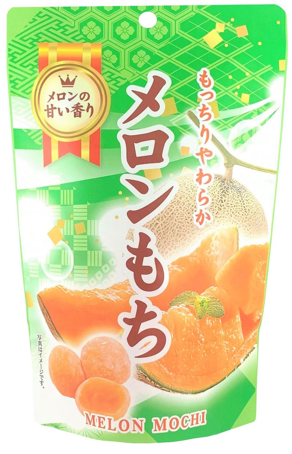 Mochi Melon Premium Traditional Japanese Rice Cakes, 130g, Soft Chewy Wagashi Food Sweets Estala