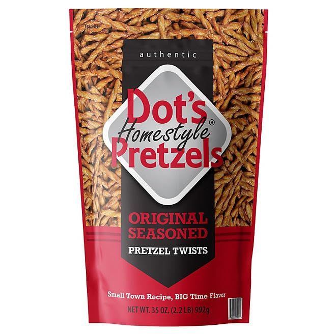 Generic Dots Homestyle Pretzels Original Seasoned - 35oz Seasoned Pretzels Twists - Family-Size Pretzel Snacks - Delicious Gourmet Pretzel Sticks - Ideal for Party, Picnic, Car Trips, Travel