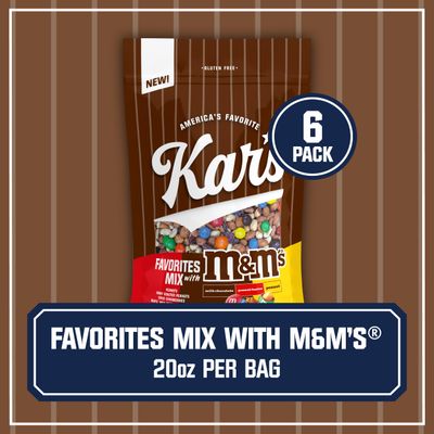 Kar's Nuts Favorite Mix with M&amp;M'S Candies - 20oz (Pack of 6)