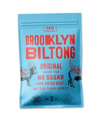 New Brooklyn Biltong - Air Dried Grass Fed Beef Snack, South African Beef Jerky - Whole30 Approved, Paleo, Keto, Gluten Free, Sugar Free, Made in USA - 2 oz (Original))