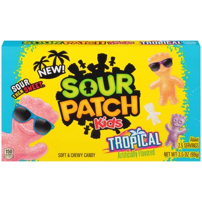 SOUR PATCH KIDS Tropical Soft &amp; Chewy Candy, 3.5 oz