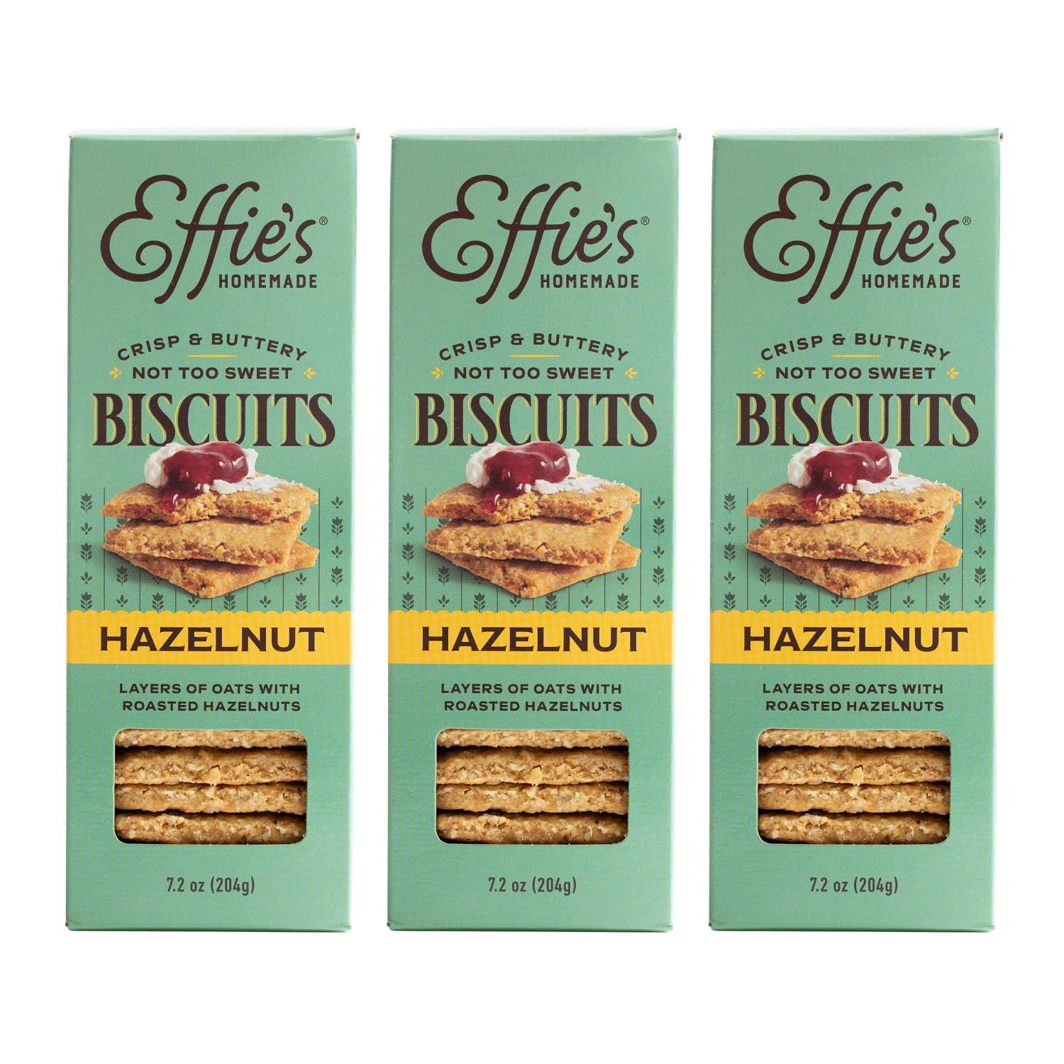 Effie&#39;s Homemade Biscuits - Hazelnut - 3 Pack