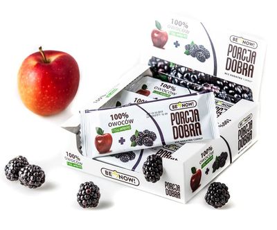 Be Now Healthy Fruit Bars Snack - Apple &amp; Blackberries, (24 Pack) 100% All Natural, No Add Sugar, Gluten-Free, Vegan, Non GMO. Packs for Kids and Adults.