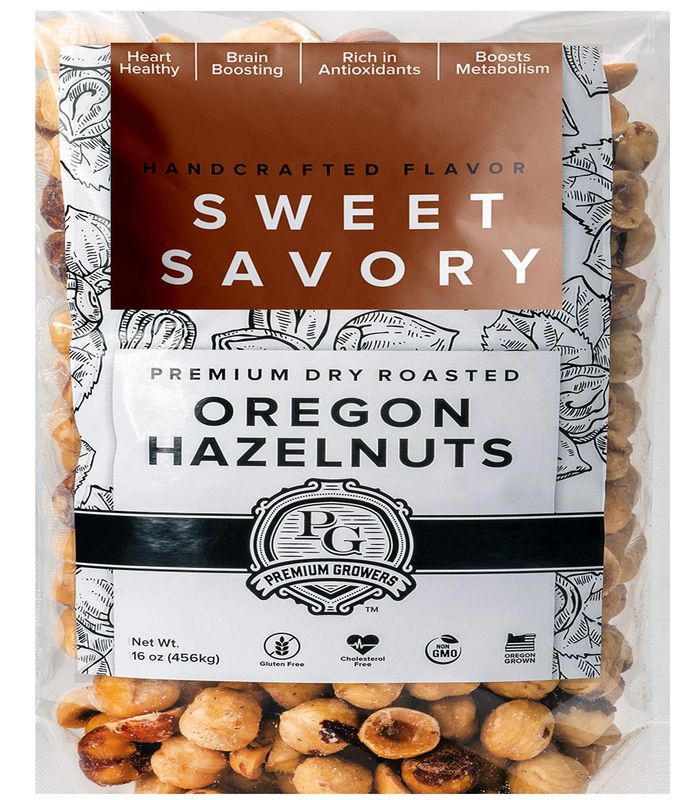 Oregon Natural Hazelnuts, Farm Fresh and Direct Sweet Savory Premium Dry Roasted Hazelnuts - Kosher Certified - 1 LB Bag