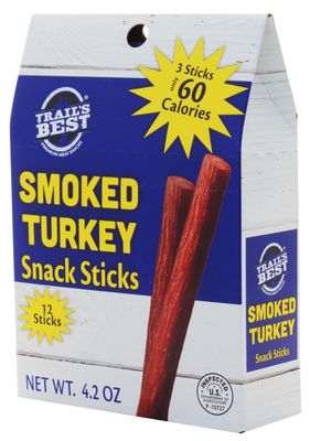 Trails Best 4.2oz Smoked Turkey Snack Sticks (3 Boxes)