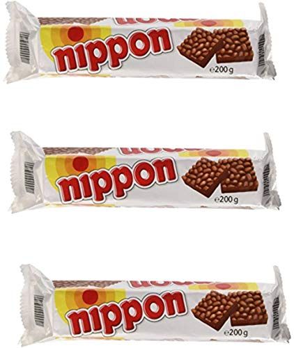 nippon Puffed Rice Snacks with Chocolate 200g  7.05oz, pack of 3