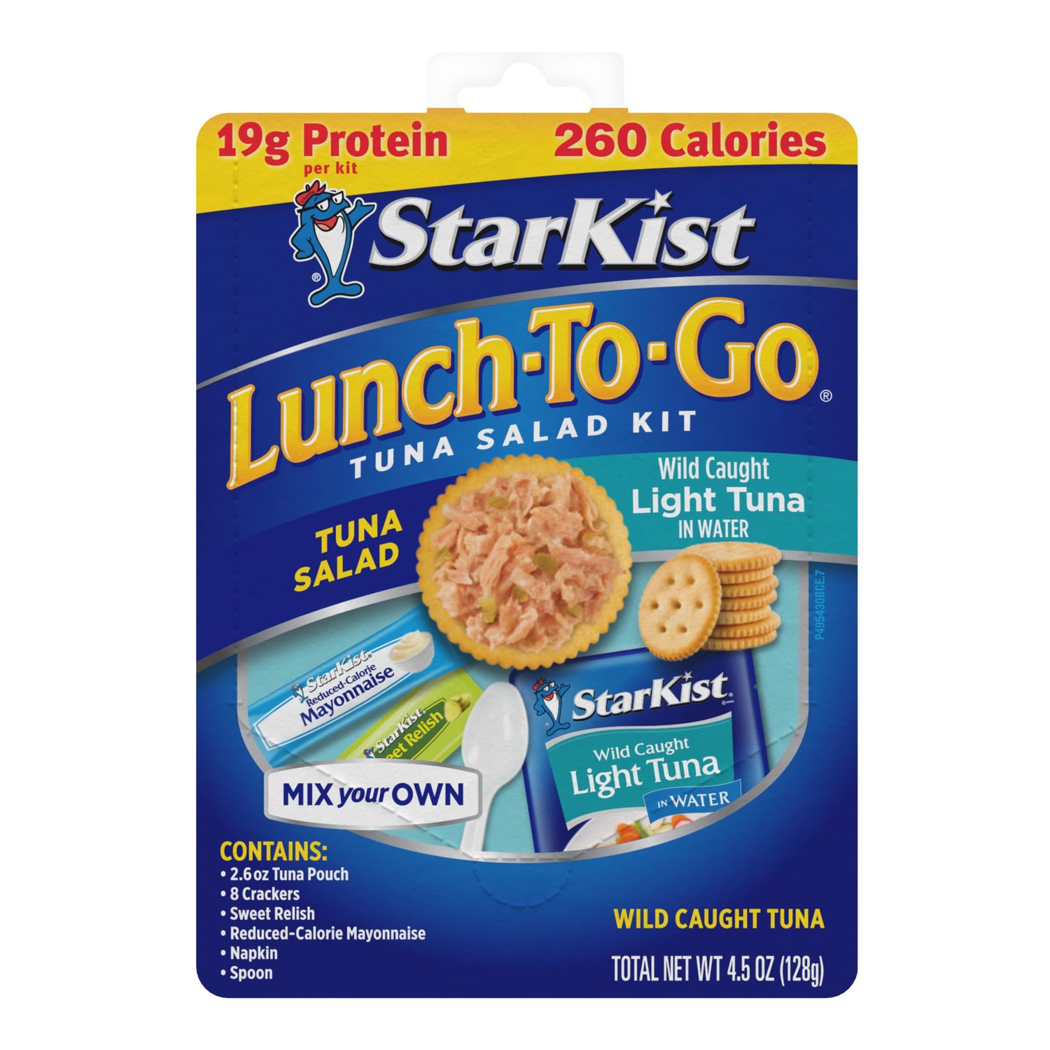 StarKist Lunch To-Go Chunk Light Mix Your Own Tuna Salad (Pouch), 4.1 Ounce Kit