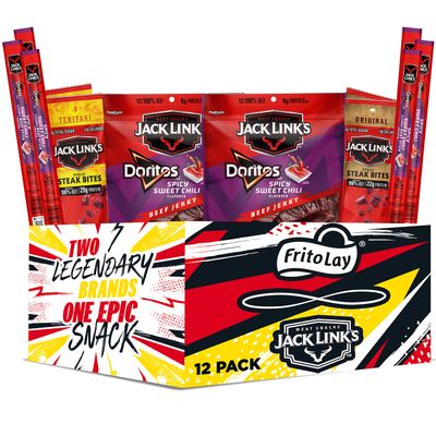 Frito Lay Jack Link&#39;s Meats Sampler Variety Pack, (Pack of 12)