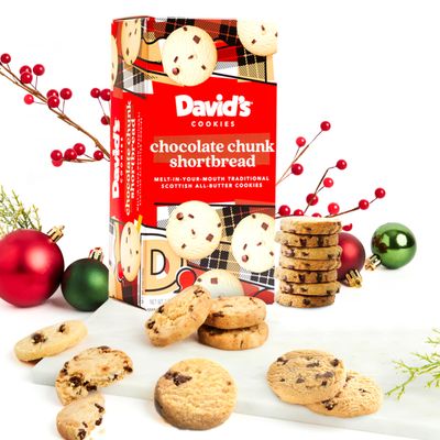 David&#39;s Cookies Mini Shortbread Chocolate Chunk Cookies 1 Pack - Traditional Scottish Style Butter Cookies, OU Kosher Certified, Decadent Gourmet Shortbread Cookie Snack Box for Tea, Coffee, &amp; Gifting