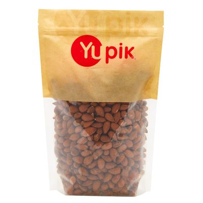 Yupik Roasted Unsalted Almonds, 2.2 lb, (Pack of 6), Gluten-free, Kosher, Vegan, Whole Nuts, No Added Salt, Lightly Roasted, Crunchy, Source of Fiber, Healthy Snacks