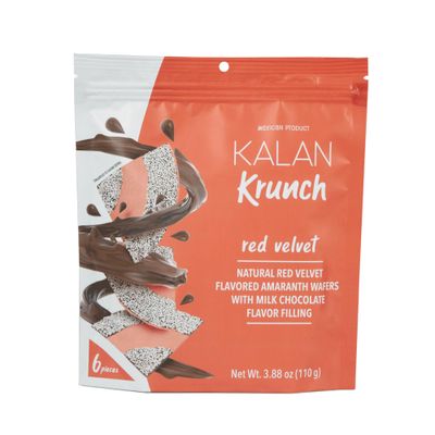 Kalan Krunch Red Velvet Natural Flavored Amaranth Wafers, Pack of 1, 3.88 oz