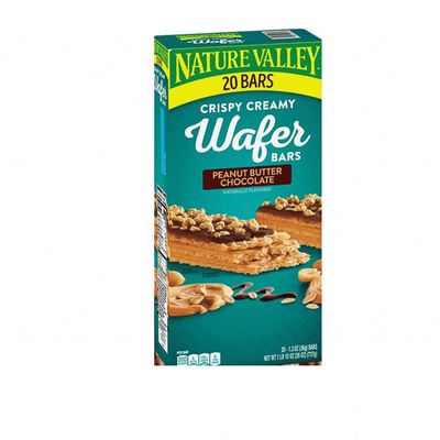 Crispy Creamy Nature Valley Wafer Bars 20 Count - Peanut Butter Chocolate Flavour - Bars Made With Real Peanut Butter For A Wholesome, Sweet Treat