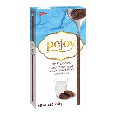 Glico Pejoy Milk and Cookie Biscuit Sticks, 1.98 oz (Pack of 10)