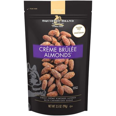SQUIRREL BRAND CrÃƒÂ¨me Brulee Almonds, 3.5 OZ Resealable Bag
