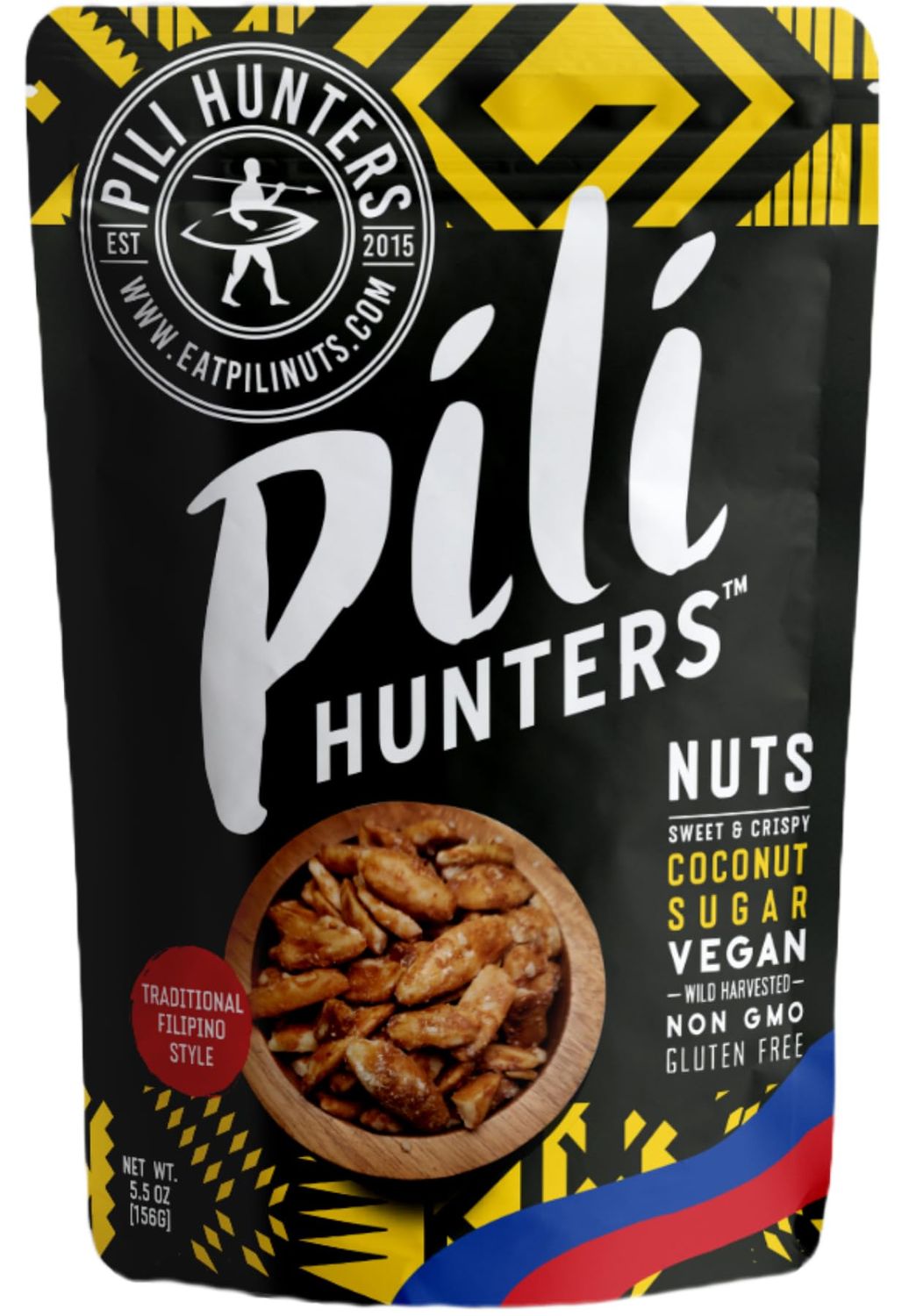 Pili Hunters - Pinoy Style with Crispy Coconut Sugar Pili Nuts - Healthy Snacks - Keto Friendly Pili Nuts
