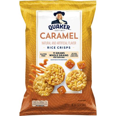 Quaker Rice Crisps, Caramel, 3.52oz Bag