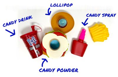 Koko's Confectionery & Novelty Icee Candy Snack Bar Candy 3 Piece Set - Includes Icee Lollipop and Candy Powder, Icee Spray Candy, and Icee Gel Candy