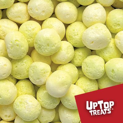 UpTop Treats Freeze Dried Candy, Sour Lemon Bursts, Extreme Sour Freeze Dried Candy, Lemon Sour Candy Puff Balls for ASMR, Snacks for Kids &amp; Adults, Made in the USA, Small Bag for On The Go, 1.5 oz
