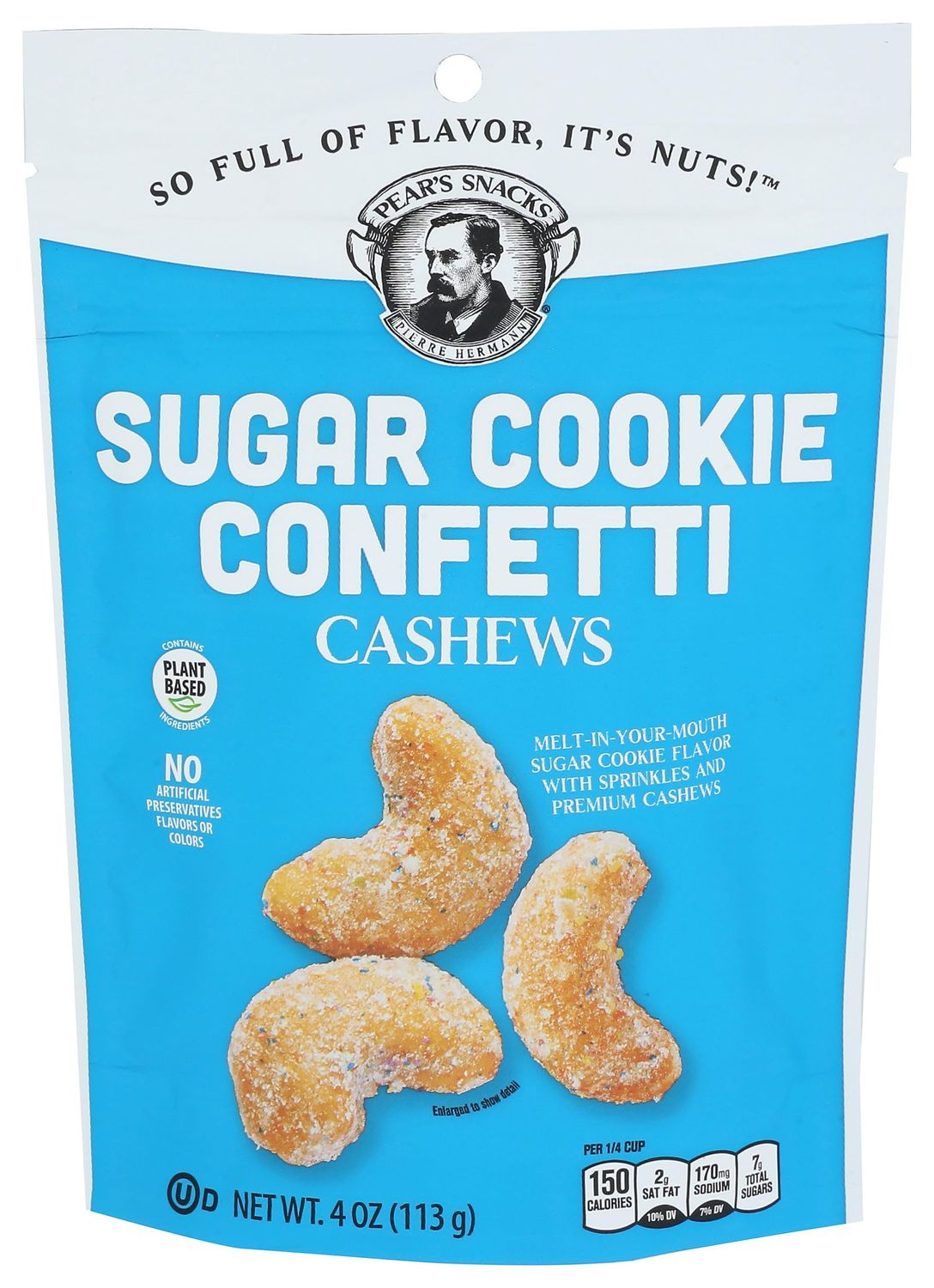 Pear&#39;s Snacks Sugar Cookie Confetti Cashews, 4 OZ
