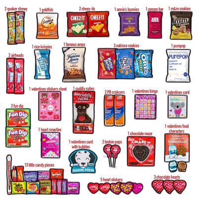Valentine's Day Gift Care Package (50ct) Snacks Chocolates Candy Gift Box Assortment Variety Bundle Crate Present for Boy Girl Friend Student College Child Husband Wife Boyfriend Girlfriend Love Niece