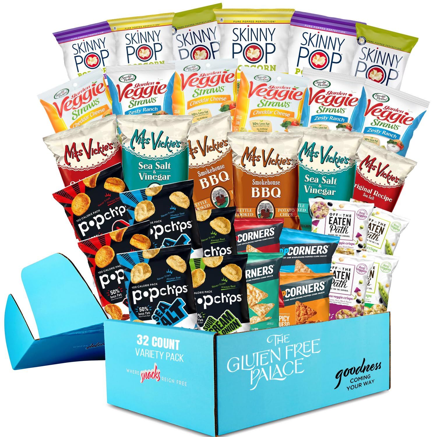 Ultimate Snack Variety Pack - Assortment of Chips, Crackers &amp; Snacks - Bulk Package Healthy Snack Box for Adults, Friends &amp; Family (Pack of 32)