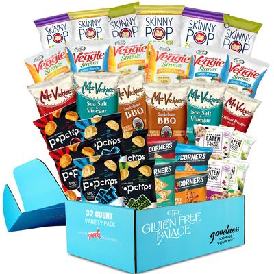 Ultimate Snack Variety Pack - Assortment of Chips, Crackers &amp; Snacks - Bulk Package Healthy Snack Box for Adults, Friends &amp; Family (Pack of 32)