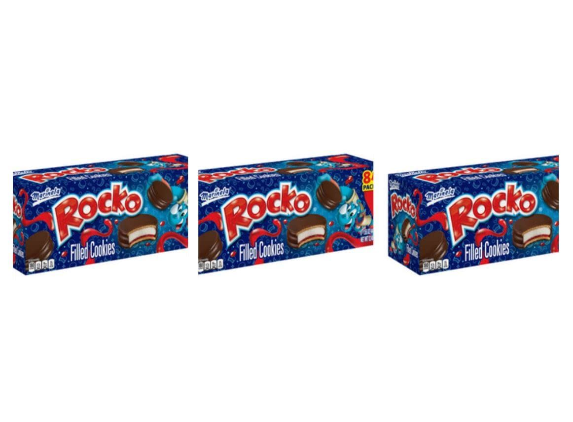 Marinela Rocko Strawberry and Marshmallow Filled Snack Cookies | 3 Pack | 24 Count