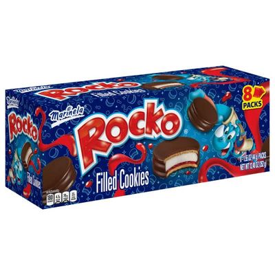 Marinela Rocko Strawberry and Marshmallow Filled Snack Cookies | 3 Pack | 24 Count