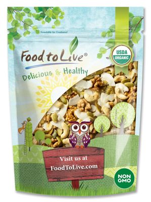 Organic Coconut and Friends Trail Mix, 1 Pound - Raw and Non-GMO Snack Mix Contains Coconut Chips, Cashews, Pumpkin Seeds, and Walnuts. Vegan Superfood, Kosher, No Added Sugar, Bulk