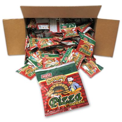 MJM Savory Bites Whole Grain Pizza Cracker - Case of 25 Packs | Wholesome and Flavorful Snack | Perfect for Any Occasion | Healthy and Satisfying