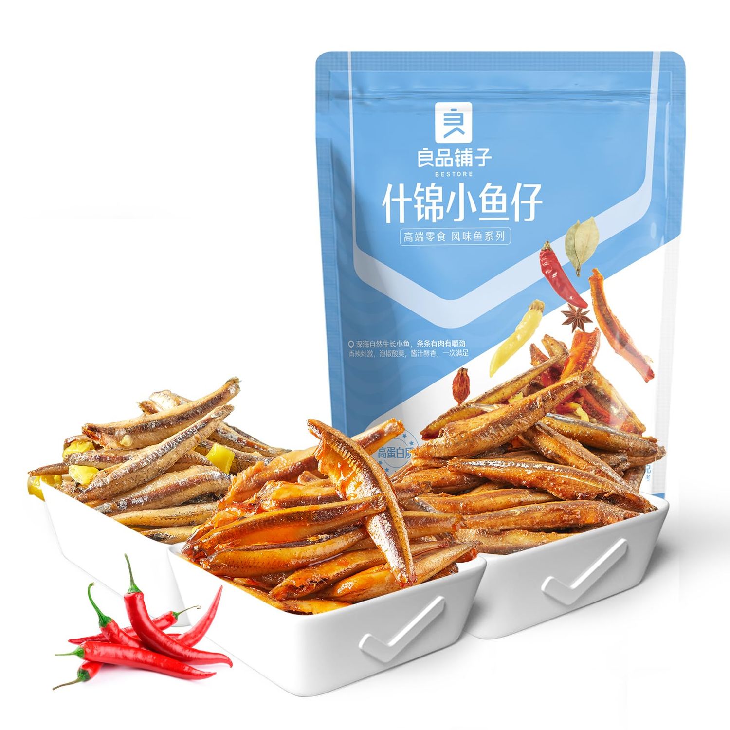 Assorted Spicy Spiced Fried Fish Sticks Seafood Snack Chinese Snacks Weird Snacks 10.58 Oz