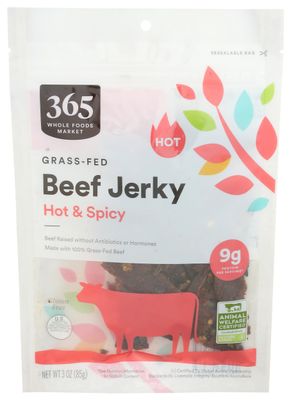 365 by Whole Foods Market, Hot &amp; Spicy Beef Jerky, 3 Ounce