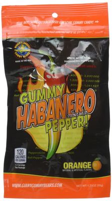Gummy Habanero Pepper (1.75oz)- Made with REAL Habanero Peppers (Strong Heat)