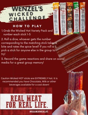 Wenzels Farm Wicked Spicy Snack Sticks Variety 5 Pack | Flavorful, Naturally Smoked  High Protein, Low Carb  No MSG, Fillers, Binders, Artificial Colors  Gluten Free