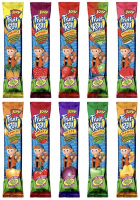 JOVY FRUIT ROLL Variety Pack 10 Flavors - Healthy Snack Made with Natural Fruit, Fat Free, Gluten Free, Enriched with Vitamin C |10 Count, 0.75 oz each