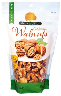 Growers Direct Natural Premium California Shelled Walnuts - Healthy Snacks - Gluten Free Nuts - Omega 3 - Heart Healthy - Nuts - Farm Fresh Nuts Walnuts - 8oz Bag