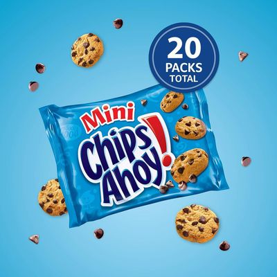 Chips Ahoy Mini Chocolate Chip Cookies, 1oz Pouches, Pack of 20 bundled by Schoolhouse Snacks