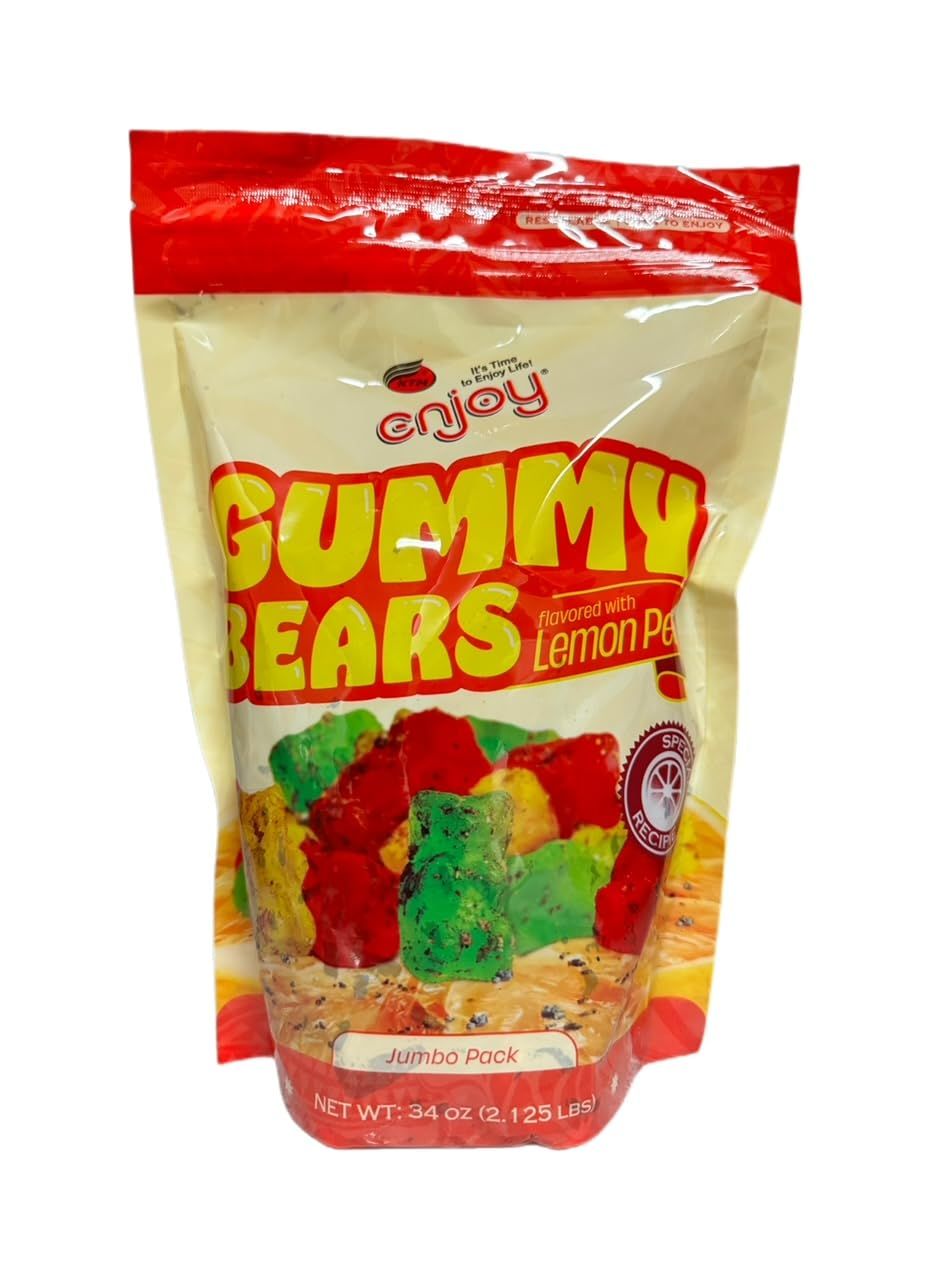 Gummy Bears Flavored With Lemon Peel, 42 ounce (2.625 lbs)