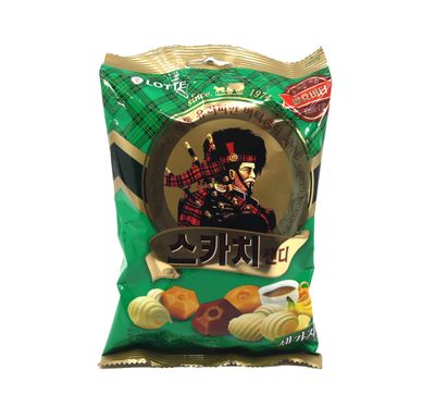 Korean Candy K FOOD Scotch Candy, 3 Random Flavor Hard Candy (157g 5.53oz) Korean Snack, Coffee, Banana, Butter Trio (3 Random Flavor)