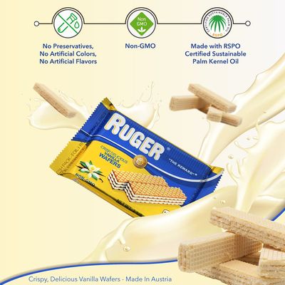 Ruger Wafers Austrian Wafers, Vanilla, 2.125 Ounce (Pack of 48)