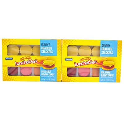 Kraft Lunchables Gummy Candy Cracker Stackers, 2pk, 12.4oz, Fruit Flavored, Valentine&#39;s Day Gift, by Frankford Candy