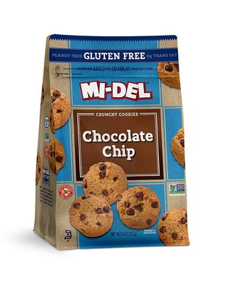 Mi-Del Gluten Free Chocolate Chip Cookies - Crunchy Chocolate Cookies, Non-GMO Certified, 0g Trans Fat, Kosher, Peanut Free - Healthy Snack, 8oz