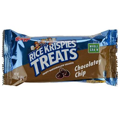Rice Krispies Treats Marshmallow Snack Bars, Made with Whole Grain, Kids Snacks, Chocolatey Chip (80 Bars)