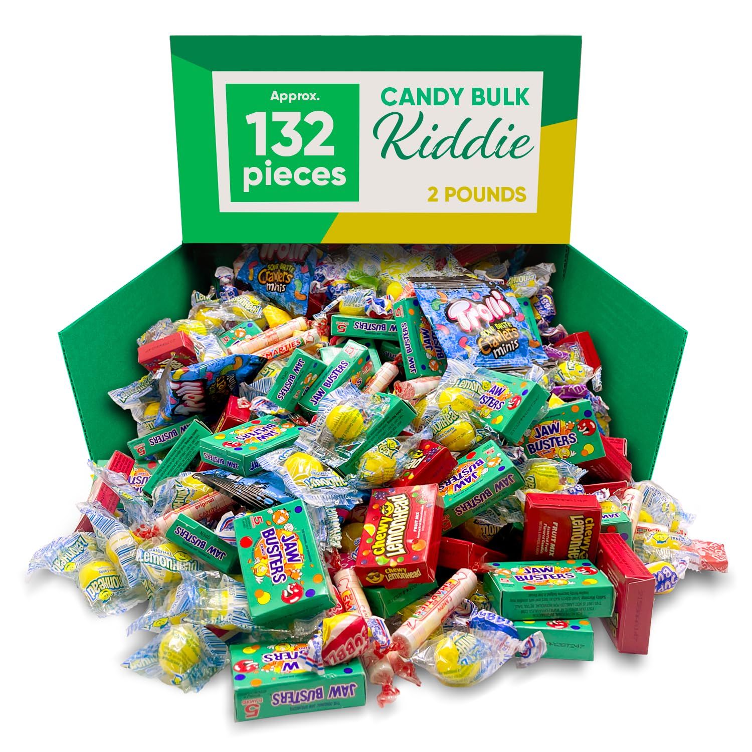 Candy Bulk Kiddie Mix - 2 Pounds approx 132 Pieces Assorted Candy Variety Pack, Hard &amp; Chewy, Sour &amp; Sweet, Individually Wrapped Snacks Variety Pack for Adults &amp; Kids